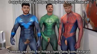 FitNarad, Josh Watson and Danny Soar jerk off in costume