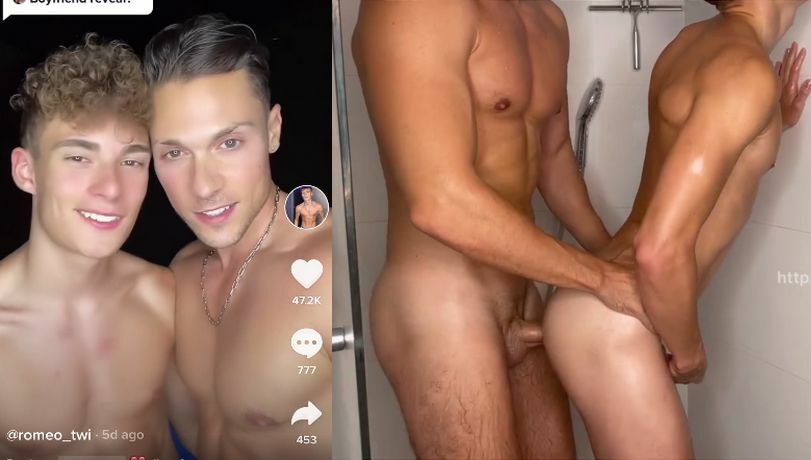 Romeo Twink and ValentinoBoy fuck in the shower