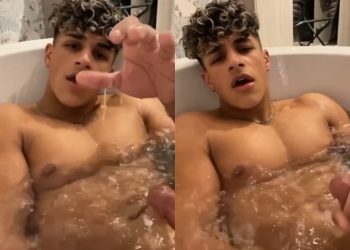 Sepanta Arya jerks off and cums in the jacuzzi